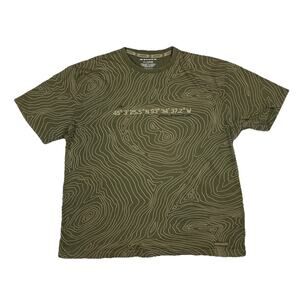 Polaris Ranger Men’s XL All-Over Print Graphic Tee Green Navigation Longitude